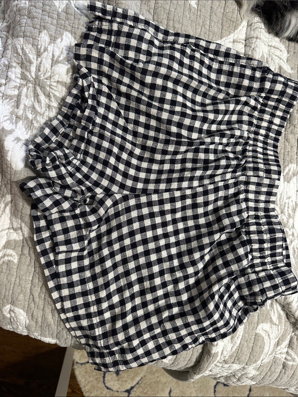 Old Navy Black and White Gingham High-Waist Women’s Shorts